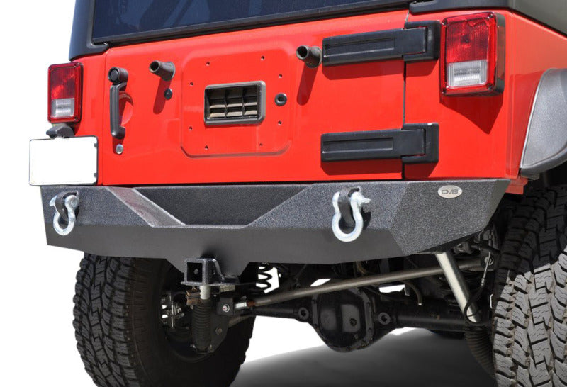 DV8 Offroad 07-18 Jeep Wrangler JK Steel Mid Length Rear Bumper RBSTTB-04