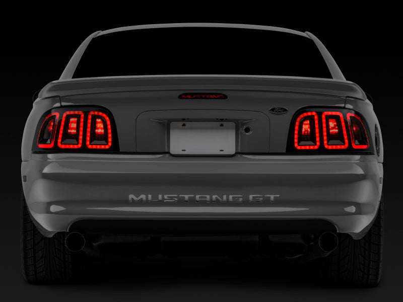 Raxiom 96-98 Ford Mustang Icon LED Tail Lights- Black Housing (Smoked Lens) 389876