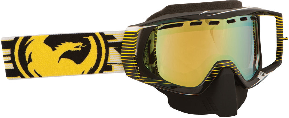 DRAGON Vendetta Goggle Nerve Yellow W/Gold Ion. Lens 722-1725