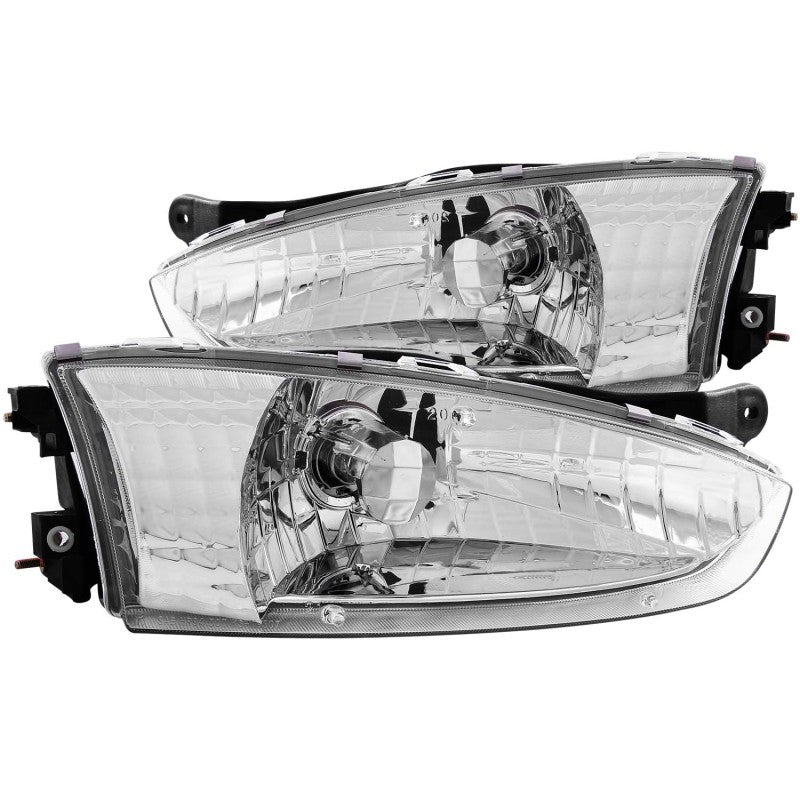 ANZO 1997-2002 Mitsubishi Mirage Crystal Headlights Chrome 121106