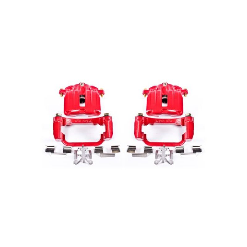 Power Stop 04-05 Cadillac DeVille Rear Red Calipers w/Brackets - Pair S4854