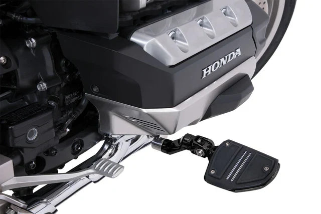 Goldstrike 3-Way Adjustable Highway Peg Mounts With Twin Rail Pegs For Gold Wing 18-Up Black 60325