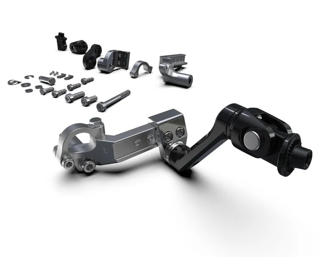 Goldstrike 3-Way Adjustable Highway Peg Mounts With Twin Rail Pegs For Gold Wing 18-Up Black 60325