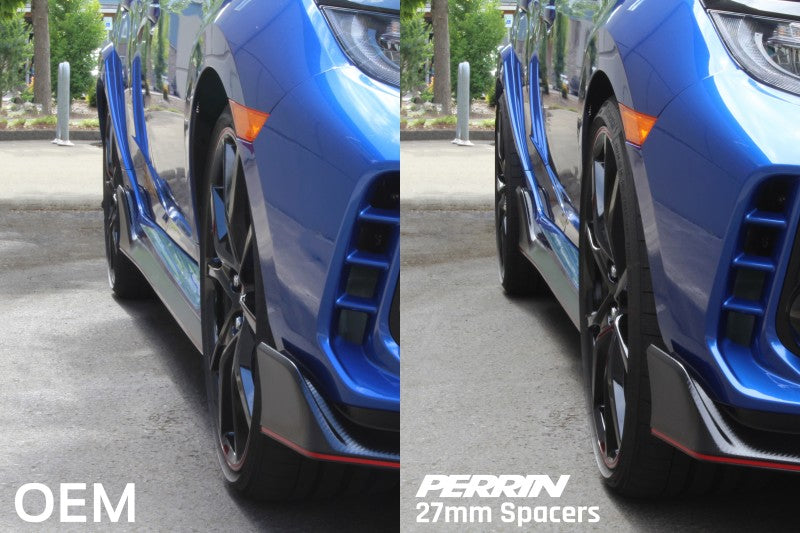Perrin 17-18 Honda Civic Type R 64.1mm Hub 5x120 27mm Wheel Spacers (One Pair) PHP-WHL-027BK