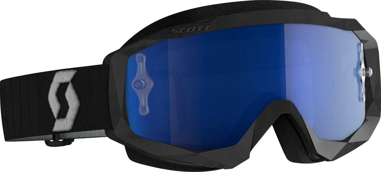 SCOTT Hustle X Mx Goggle Black/Grey Electric Blue Chrome Works 272829-1001278