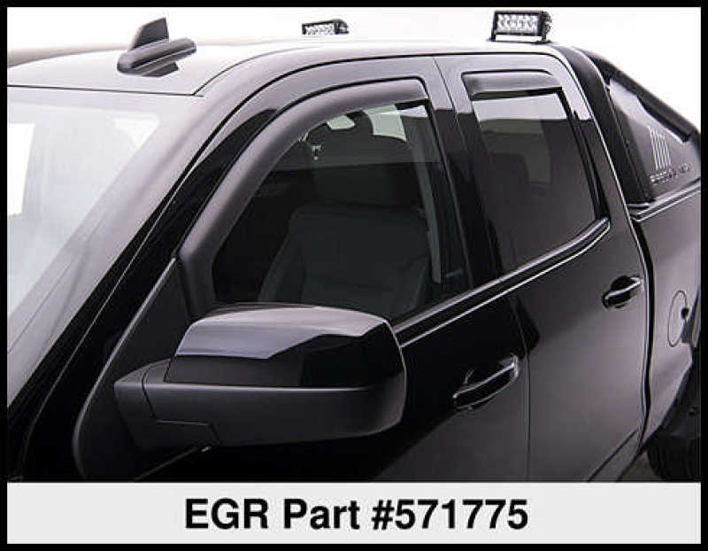 EGR 14+ Chev Silverado/GMC Sierra Crw Cab In-Channel Window Visors - Set of 4 - Matte (571775) 571775