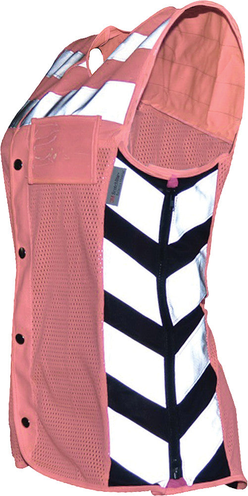 MISSING LINKMeshed Up Safety Vest Hi-Viz/Dark Pink XMUWPX