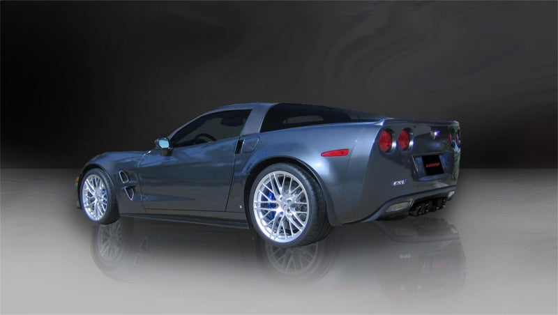 Corsa 06-11 Chevrolet Corvette C6 Z06/ZR1 Sport Cat-Back Dual Rear Exit w/ Twin 4.0in Black Tips 14164CB1BLK