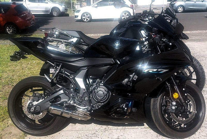 Vandemon Yamaha R7 MT07 FZ07 XSR700 Tracer 700/GT Tracer 7/GT Titanium Exhaust System YAMAMT07EXHTITAN VA-81