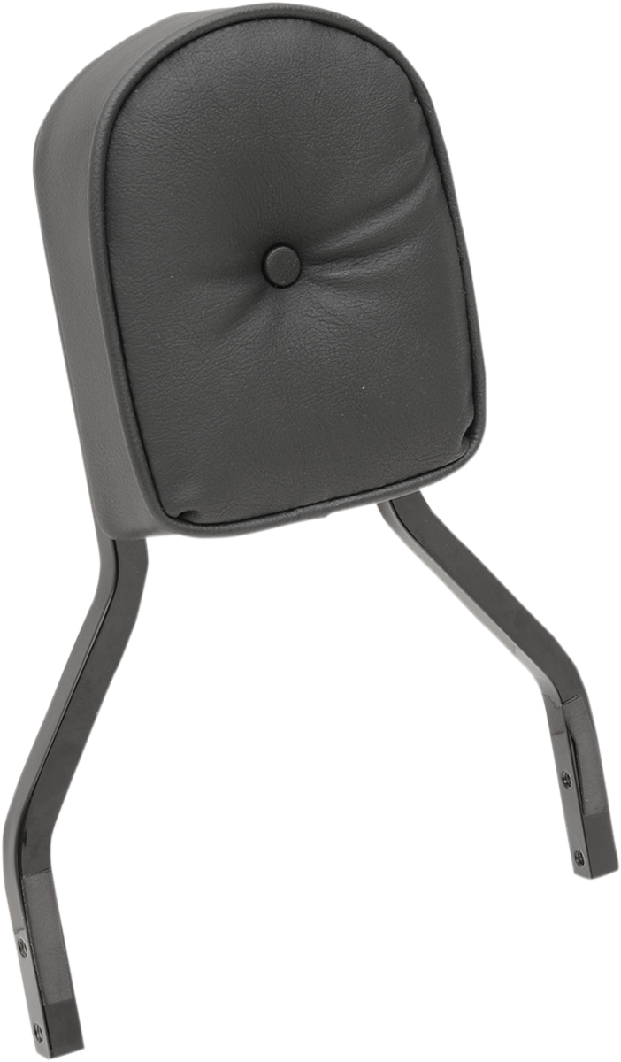 DRAG SPECIALTIES Sissy Bar Pad - Short Pillow W/Piping Black 0822-0301
