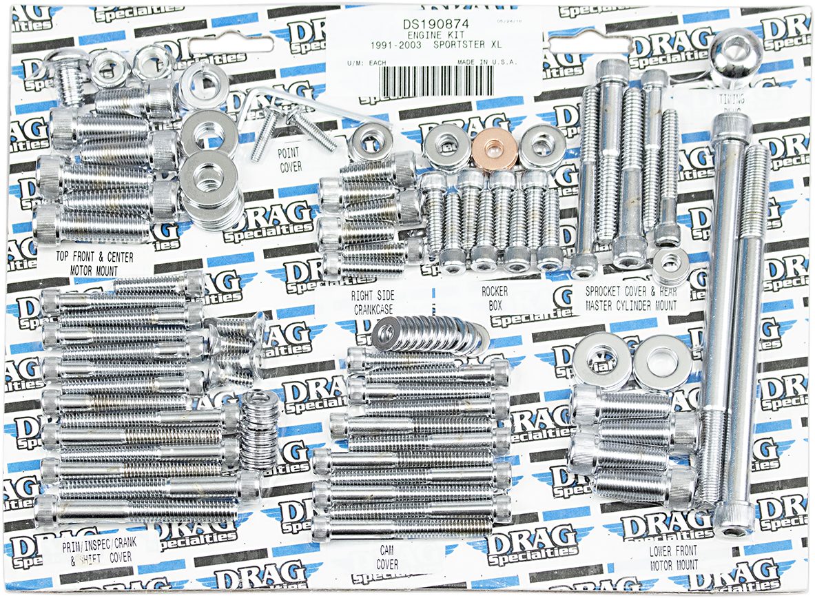 DRAG SPECIALTIES Kit de pernos de motor con cabeza hueca - XL MK244