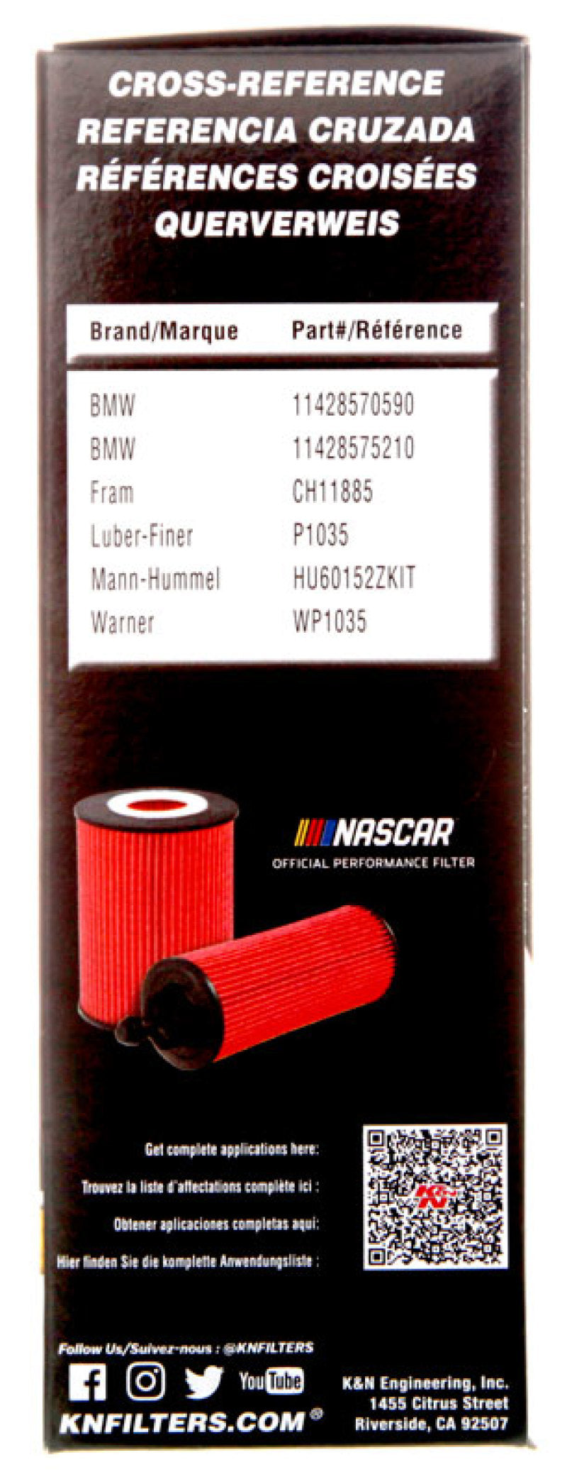 K&N Automotive Oil Filter - 14-17 Mini Cooper 1.5L L3 Gas HP-7039