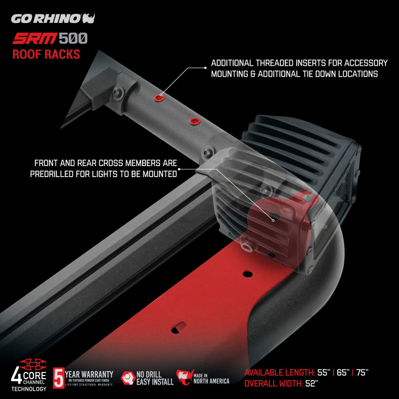 Go Rhino SRM 500 Roof Rack - 75in 5935075T