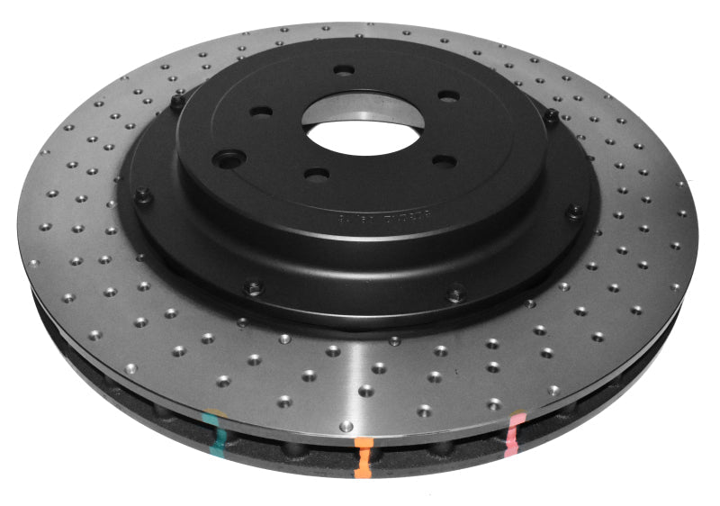 DBA 12-19 Jeep Grand Cherokee SRT8 5000 Series Drilled Front Brake Rotor 2 Piece w/ Hats 52632BLKXD