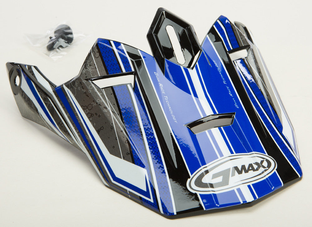 GMAX Gm-76x Helmet Visor W/Screws Bio Blue/White/Light Blue G076046