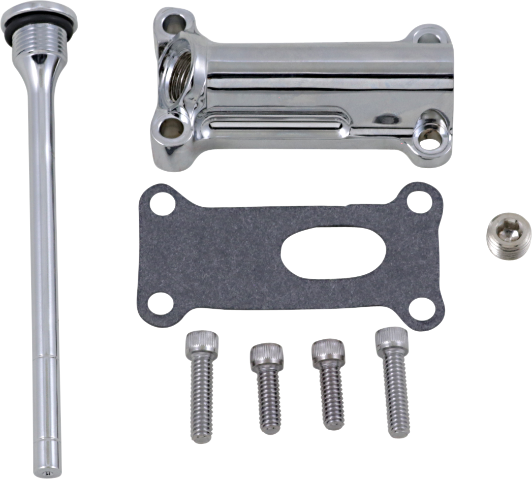 DRAG SPECIALTIES Kit de boquilla de aceite del motor - Cromo 323055