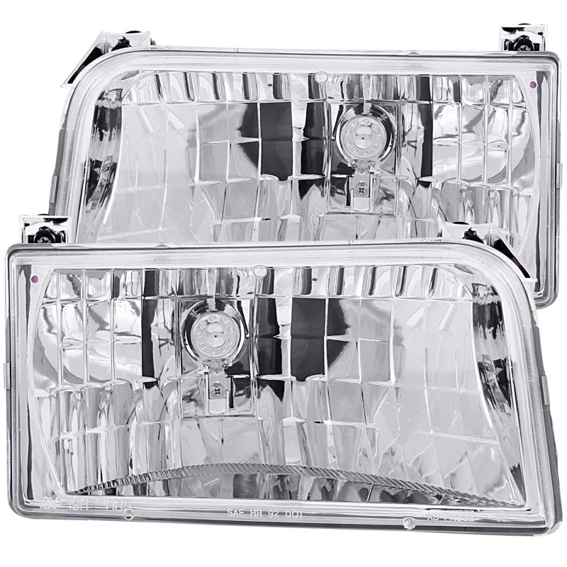 ANZO 1992-1996 Ford F-150 Crystal Headlights Chrome 111247