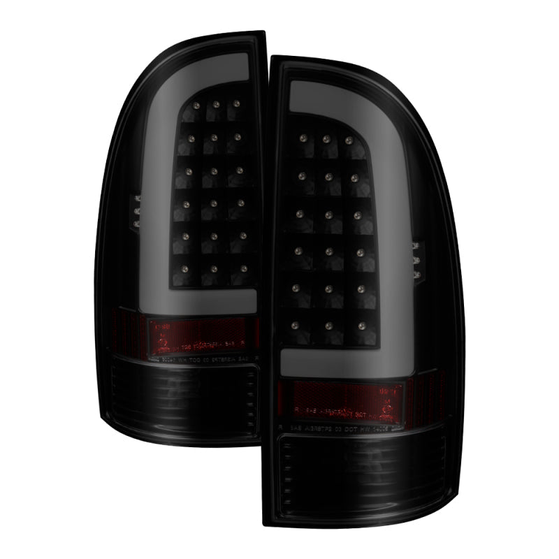 xTune 05-15 Toyota Tacoma (Excl LED Tail Lights) LED Tail Lights - Blk Smk (ALT-ON-TT05-LBLED-BSM) 9038556