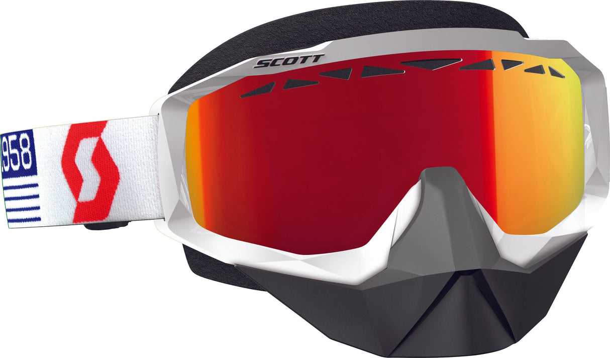 SCOTT Goggle Hustle Snow Wht/R Ed Amp Red Chrome Lens 262582-1030312