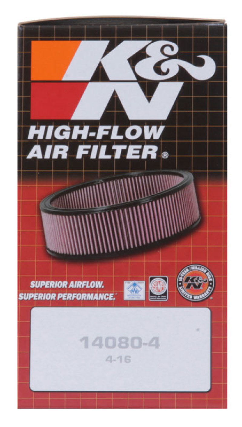 K&N 59-74 Rover Custom Round Race Filter Length 6.56in Width 6.31in Height 2.25in 56-9335