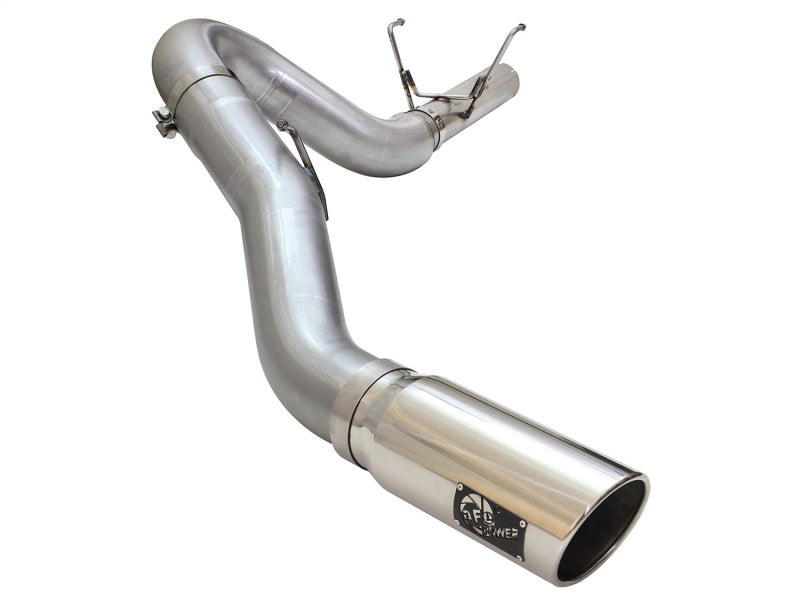 aFe MACHForce XP Exhaust Large Bore 5in DPF-Back Alu. 13-15 Dodge Trucks L6-6.7L (td) *Polish Tip 49-02051-1P