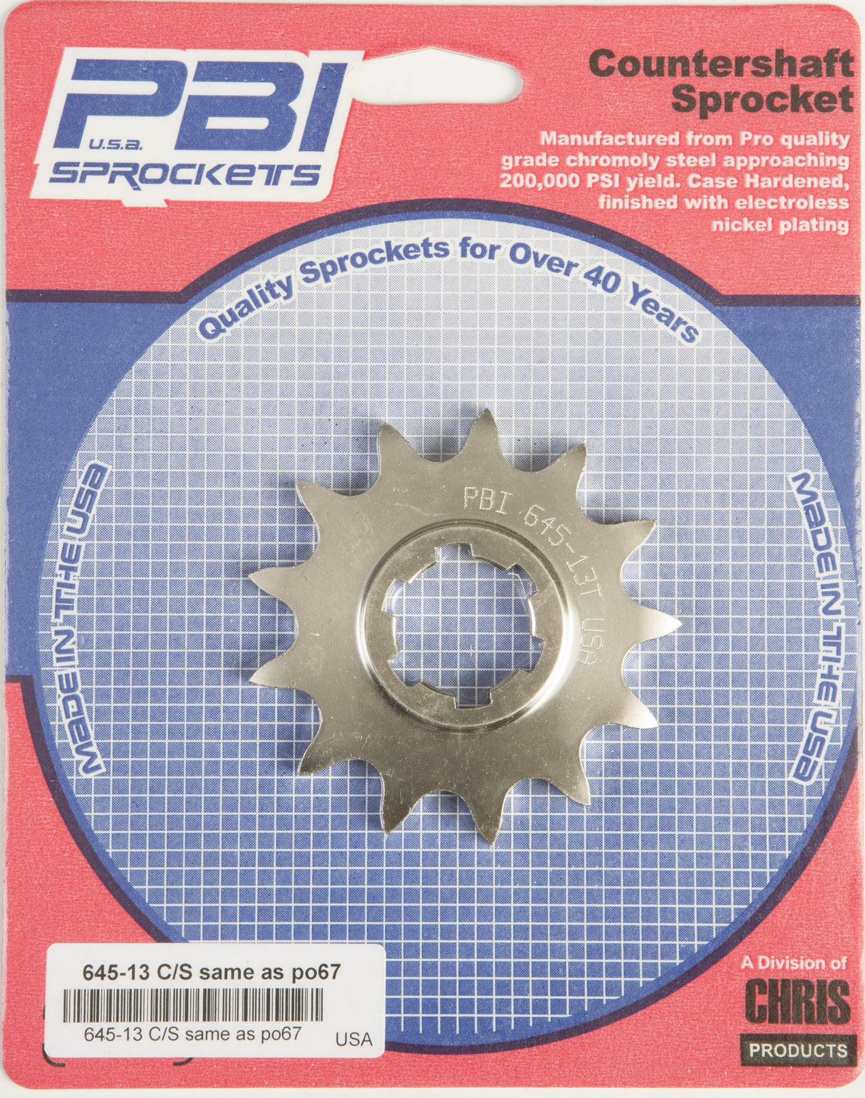PBIFront Cs Sprocket Steel 13t-520 Suz645-13