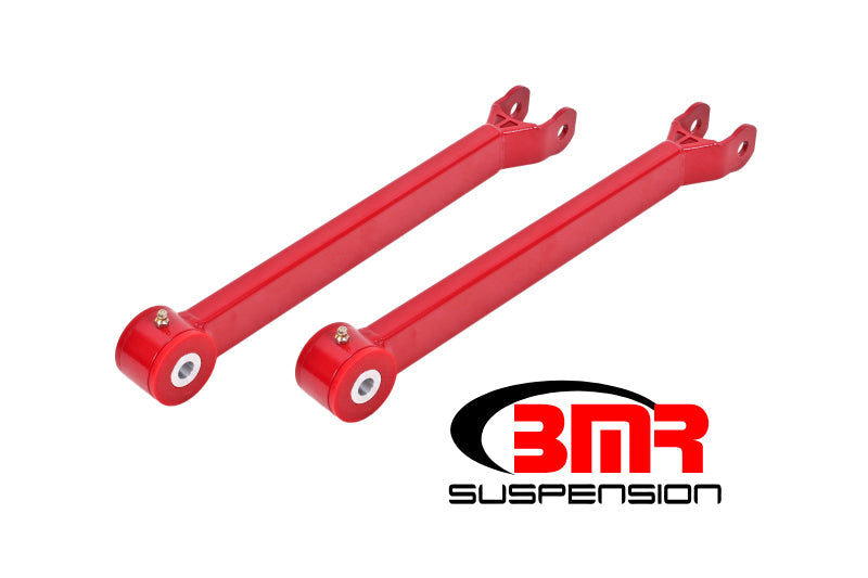 BMR 08-17 Challenger Non-Adj. Lower Trailing Arms (Polyurethane) - Red LTA110R