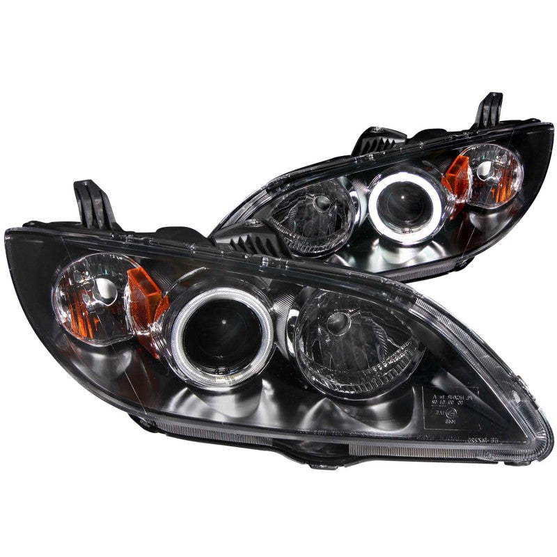 ANZO 2004-2008 Mazda 3 Projector Headlights w/ Halo Black (CCFL) 121228
