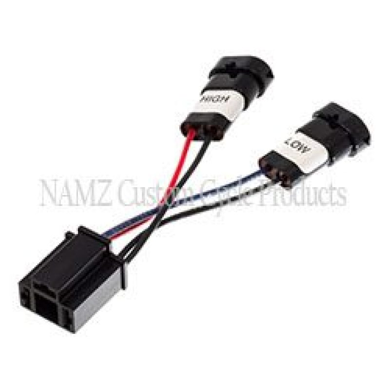NAMZ 14-23 Road King Models Headlight Adapter Pigtail w/Mating H9 & H11 to H4 Connector NHAP-01