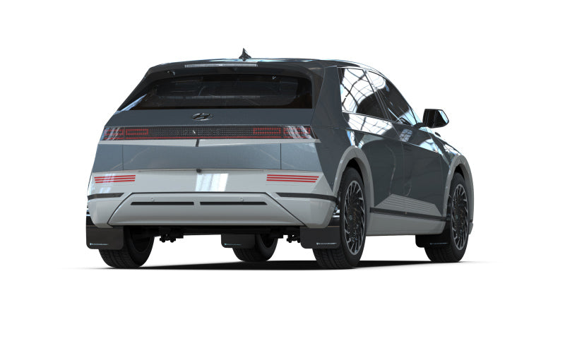 Rally Armor 2022 Hyundai Ioniq 5 Black Mud Flap w/ Light Blue Logo MF87-UR-BLK-PBL