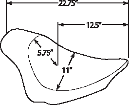 DRAG SPECIALTIES Asiento EZ-Solo - Liso - Cuero reflectante solar - '07-'17 FLST 0802-0804