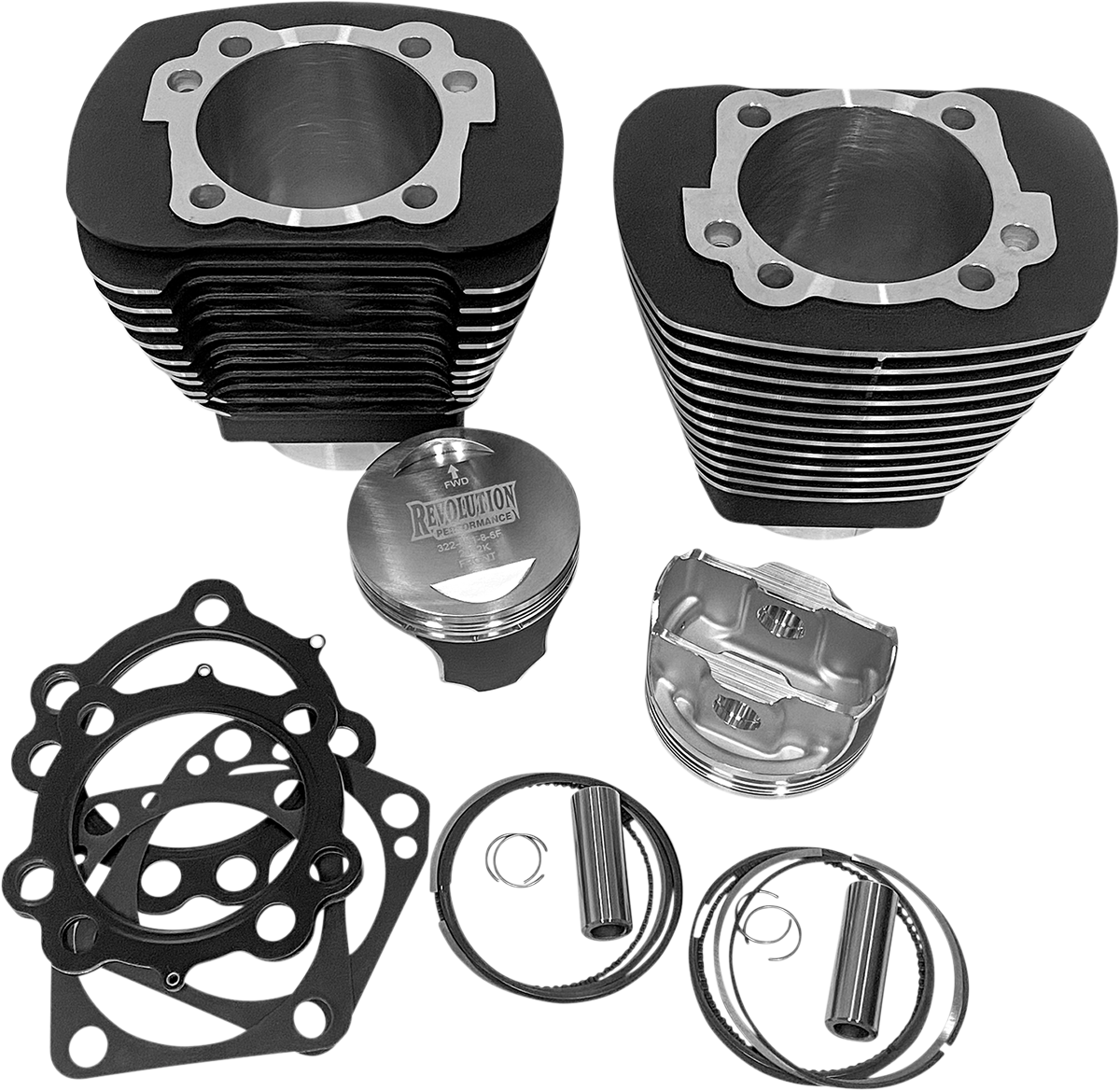 REVOLUTION PERFORMANCE, LLC Cylinder Kit - 100" - Black with Highlighted Fins RP201-210W