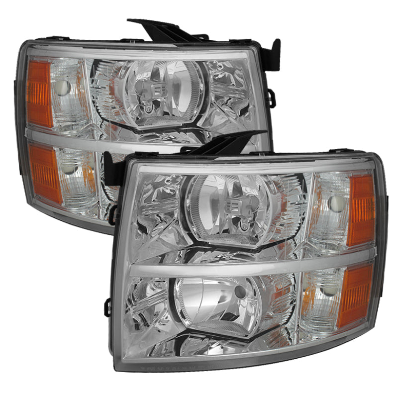 Xtune Chevy Silverado 07-13 Crystal Headlights Chrome HD-JH-CS07-AM-C 5076984