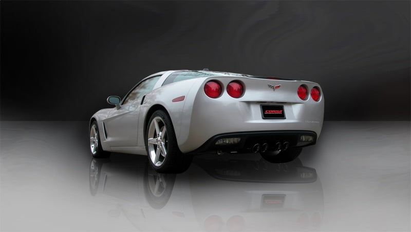 Corsa 07-08 Corvette 2.5in. Sport Series Cat-Back Dual Rear Exit with Twin 3.5in. BLK PVD Tips 14169CB4BLK