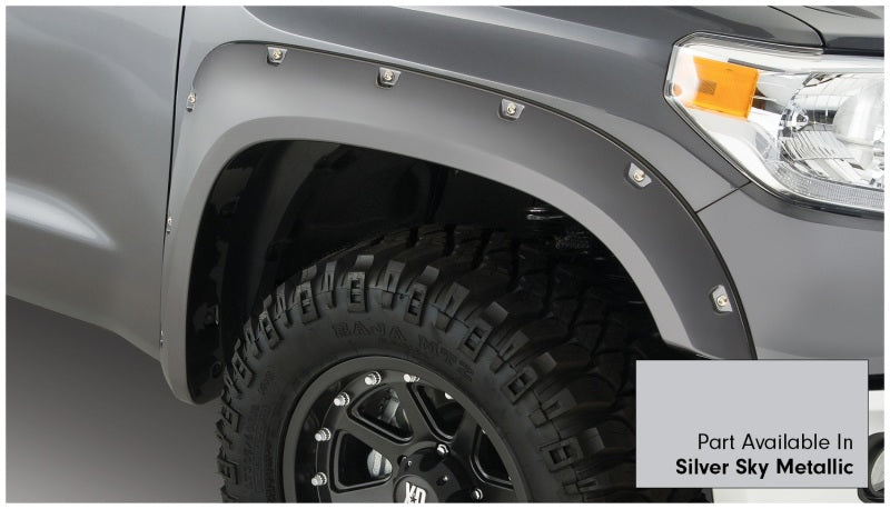 Bushwacker 16-18 Toyota Tundra Fleetside Pocket Style Flares 4pc 66.7/78.7/97.6in Bed - Silver Sky 30918-53