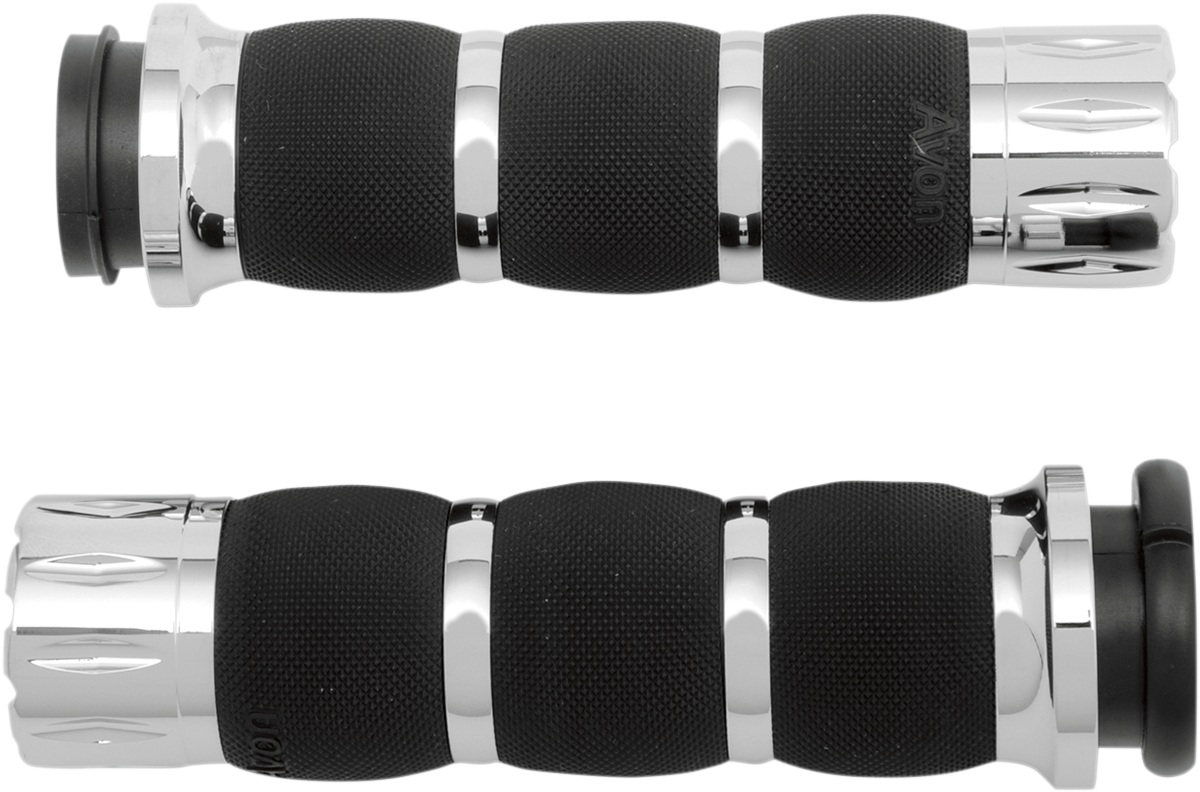 AVON GRIPS Grips - Rival - Air Cushioned - TBW - Chrome AIR-90-FLY-RIV