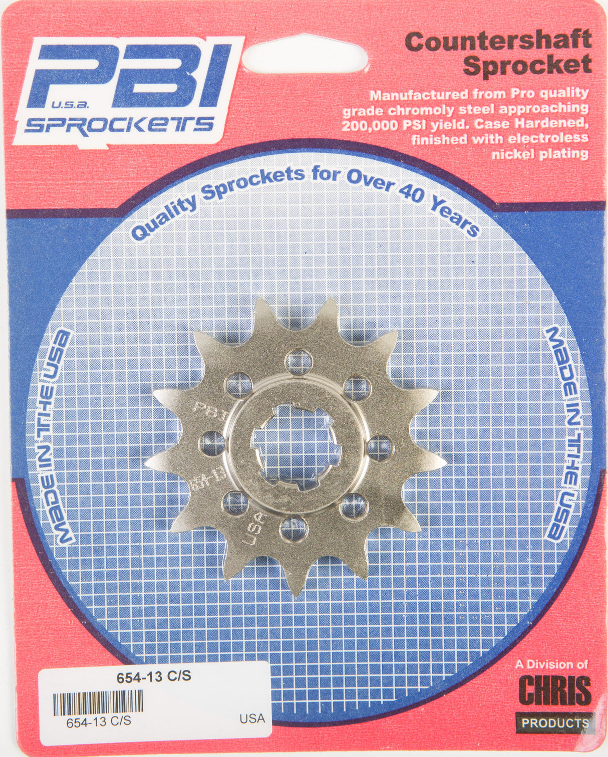 PBIFront Cs Sprocket Steel 13t-520 Suz/Yam654-13