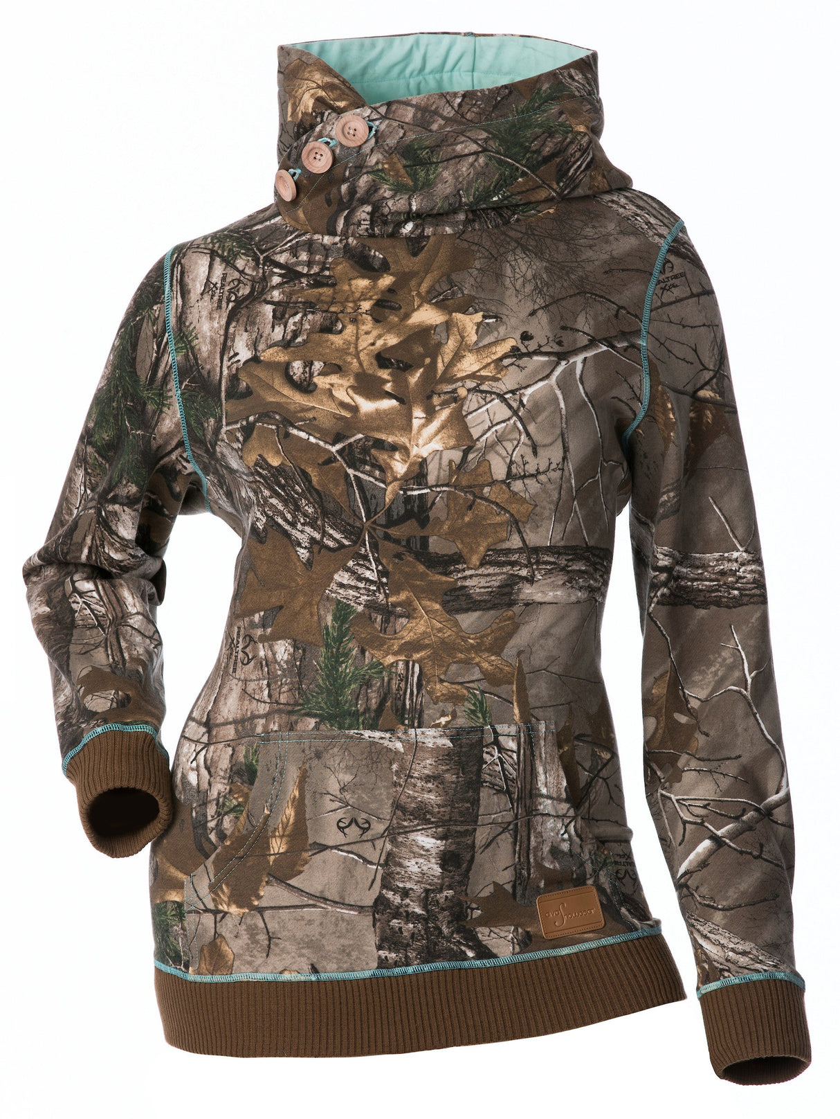 DSG Side Button Pullover Hoodie Aqua Xs 21867