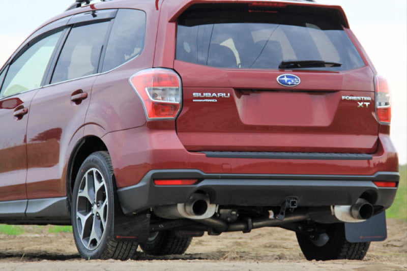 Rally Armor 14+ Subaru Forester Black Mud Flap w/ Grey Logo MF28-UR-BLK/GRY