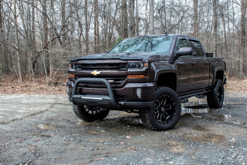 Lund 07-17 Chevy Silverado 1500 Bull Bar w/Light & Wiring - Black 47121214