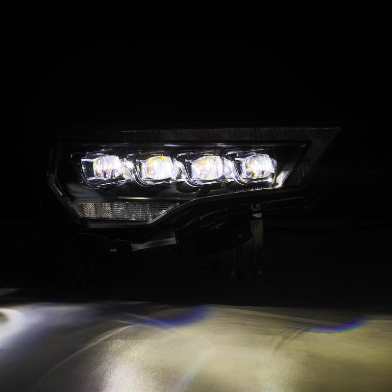 AlphaRex 14-22 Toyota 4Runner (2021 Req. Conv) NOVA LED Proj HL Blk w/Actv Light & Seq. Sig + SB DRL 880808