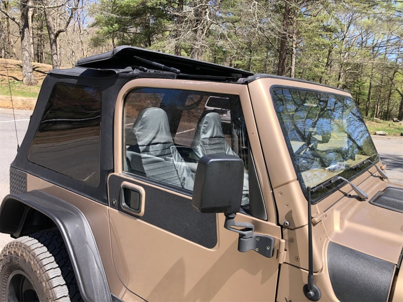 Rampage 18-21 Jeep Wrangler (JL) Unlimited Frameless TrailView Fastback Soft Top Kit - Black Diamond 139535