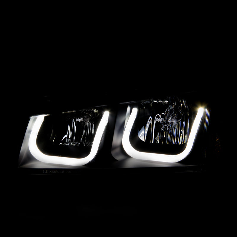 ANZO 2003-2006 Chevrolet Silverado 1500 Projector Headlights w/ U-Bar Black 111312