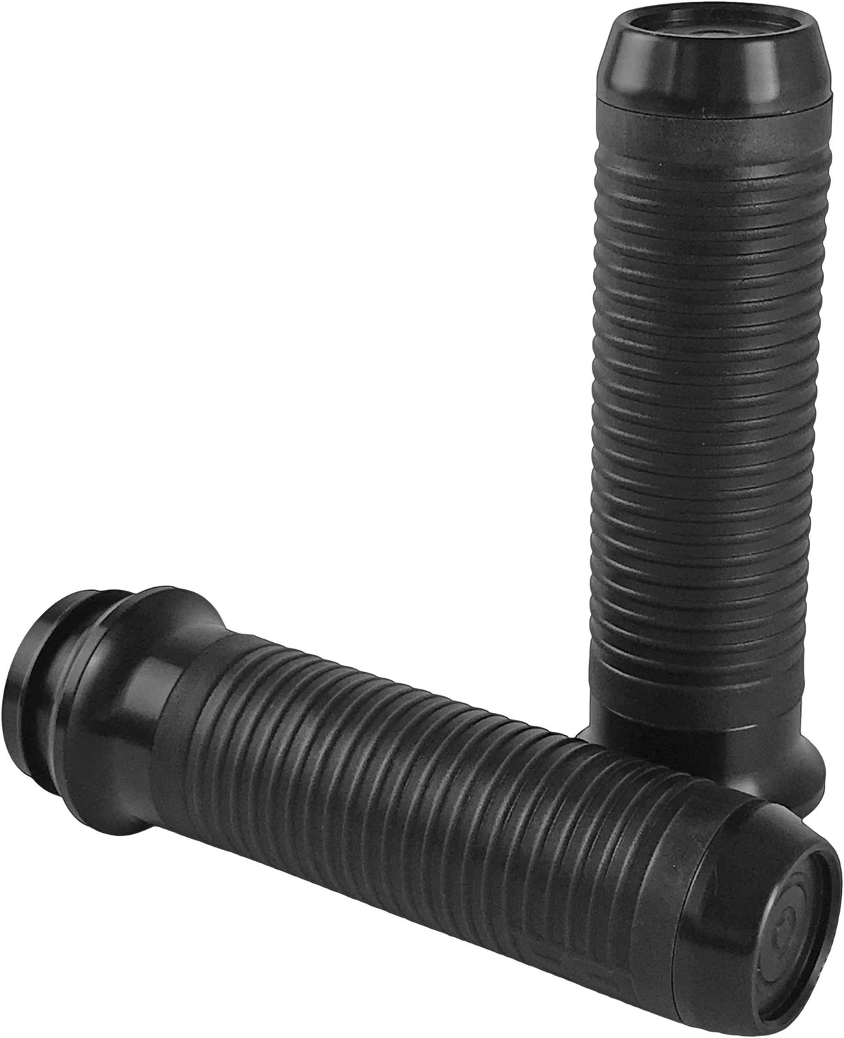 BRASS BALLS Leather Moto Grips Black/Black Ribbed Tbw BB08-254