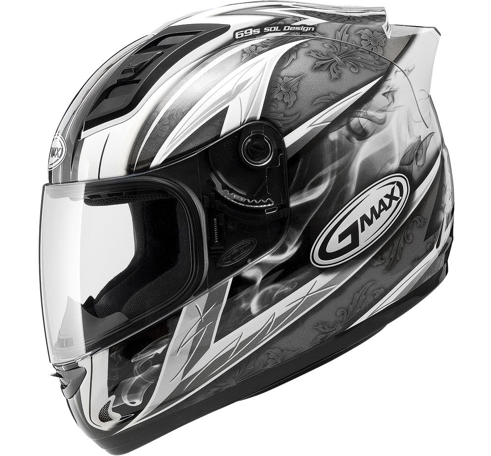 GMAX Gm-69 Full-Face Crusader Ii Helmet Whte/Dark Silver/Blk Xl G7691467 TC-5