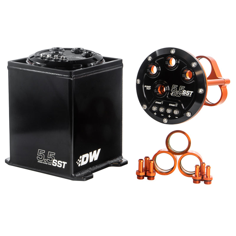 DeatschWerks 5.5L Modular Surge Tank (1-3 DW200/300/400 Fuel Pumps) (Pumps Not Included) 6-000-55ST
