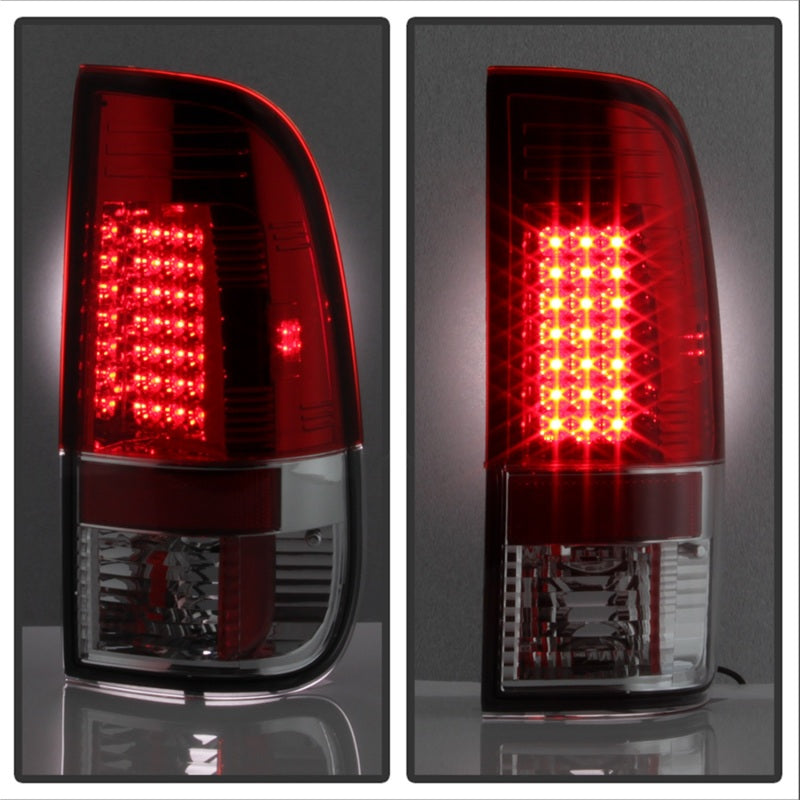 Spyder Ford F150 side 97-03/F250/350 Duty 99-07 LED Tail Lights Red Clear ALT-YD-FF15097-LED-RC 5003485