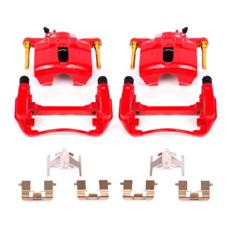 Power Stop 97-99 Acura CL Front Red Calipers w/Brackets - Pair S1460