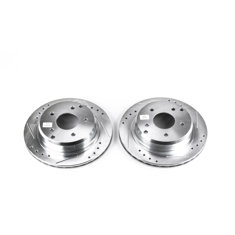 Power Stop 84-87 Chevrolet Corvette Rear Evolution Drilled & Slotted Rotors - Pair AR8221XPR
