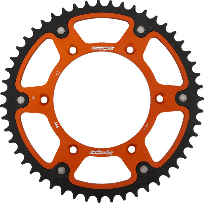 SUPERSPROX Rear Stealth Sprocket Alu/Stl 51t-520 Org Husq/Ktm RST-990-51-ORG
